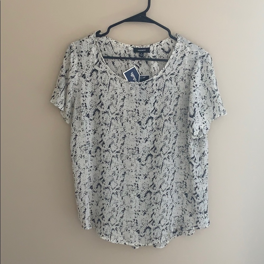Premise Snakeskin Pattern Women’s Blouse Size M